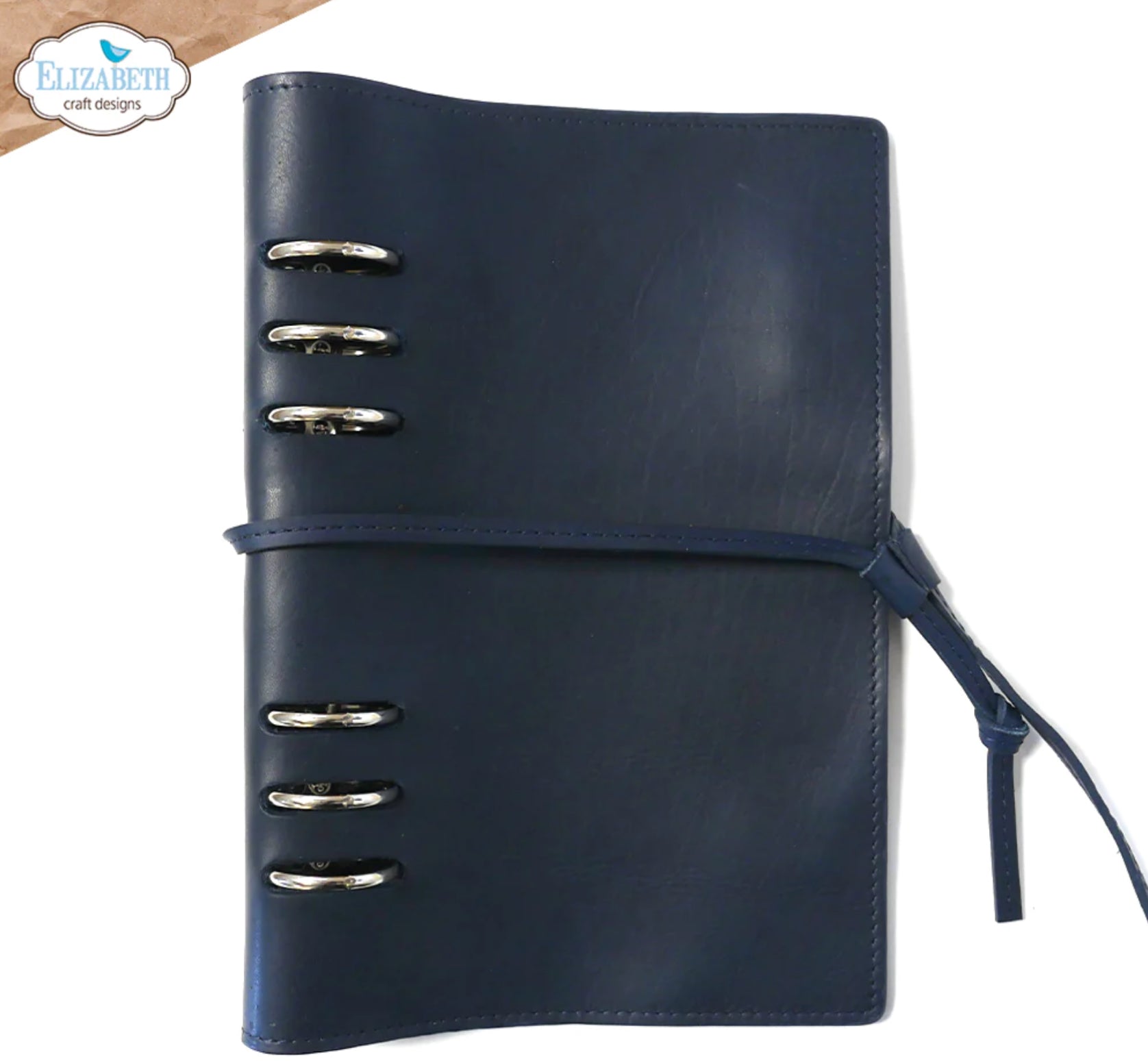 Elizabeth Craft Designs A5 Planner - Handmade Italian Leather Blue